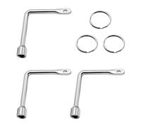 3-Piece Triangle Key Wrench and 3-Piece Key Ring, Anti-Rust Triangle Key, Multi-Function Key Tool, Suitable for Electrical Control Cabinets and Water Meter Valves.