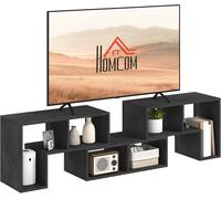Homcom Tv Unit For Tvs Up To 75 Inches, Free Combination Tv Stand, Black