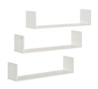 3-Piece U-Shaped Floating Shelves Wall Mount Bookshelf for Bedroom Kitchen