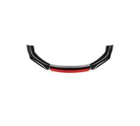 3 Piece Universal Cars Front Lip Splitter With Red Stripe For Accent ABS Direct Fit Bumper Protection Side Corner Guard Front Bumper Spoiler Splitter Lip(Red)