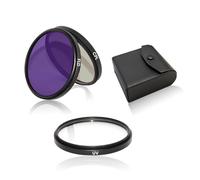 3 Piece UV-CPL-FLD Camera Filters Set, 72mm Multi-Coated Universal Lens Filter Kit UV Blocking + Circular Polarizing + FLD Fluorescent Filter with Protective Storage Case