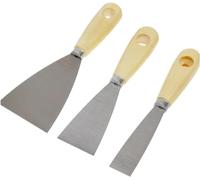 3 Piece Wallpaper & Paint Scraper Tool Set, Wooden Handle and Metal Blade, Perfect DIY Decorating Paint Removal Scraper Tool Set, Great for Filling, Drywall, Putty, Joints 1” 2” 3” 76mm 50mm 25mm