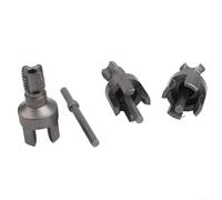 3-Piece Water Pipe Threader Set for 1/2in and 3/4in PPR Pipes, Internal and External Threading Tool with Wear-Resistant Metal Dies for Plumbing Repairs
