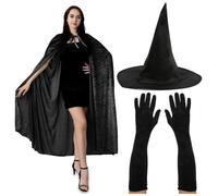 3 Piece Witch Costume Set I Love Fancy Dress Black One Size