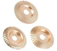 3 Piece Wood Carving Discs for Grinder, Angle Grinder Polishing Pad | Wood Grinding Disc Set with Flat Beveled Curved Profiles, Angle Grinder Polishing Pads for Woodworking and Sculpting