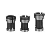 3 Piece Woodworking Collet Chuck Adapter Set in 6 mm 6.35 mm and 8 mm Sizes High Speed Steel Router Milling Cutter Engraving Head for Trimming and Engraving Machine Installation