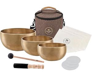 3-piece Yoga Nidra Bronze Singing Bowl Set-For Sound Baths and Meditation