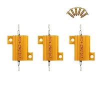 3 Pieces 25W 2,2K Ohm High Power Aluminum Housed WireWound Resistor with Screws
