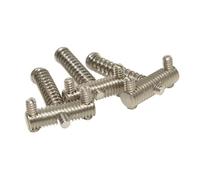 3 Pieces A Set Screws Thread Iron Chrome Material Saddle 60's FD Style for Tele Electric Guitar Bridge Replacement