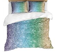 3 Pieces Adults Bedding Sets Duvet Covers King Size Beds 3D Green Colorful Modern Bohemian Luxury Pattern 230X220Cm Soft Fluffy Microfiber Winter Quilt Covers With Zipper Closure With 2 Pillowcases