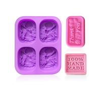 3 Pieces Angel Letter Mold, Soap Mold, Candle Mold, Silicone Baking Mold, Creative Mold