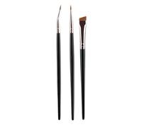 3 Pieces Angled Eyeliners Brush Collection With Handles Soft Skin Friendly Brushes For Crafting Intricate Eye Looks Fashionable Makeup Tools