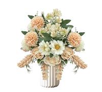 3 Pieces Artificial Fake Flowers Mixed Rose Flower Artificial Flower Dried Flowers Fake Flower Decoration Wedding Bouquet Simulated Rose Flower for Wedding Party Birthday Celebration (Champagne)