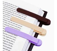 3 Pieces Automatic Silicone Bookmarks, Book Markers for Reading, Cute Unique Book Markers, Intelligent Bookmarks (1 Purple + 1 Beige + 1 Brown)