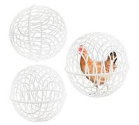 3 Pieces Ball Shaped Mobile Chicken Cage Round Rolling Chicken Cage for Outdoor Spherical Chicken Hamster Balls Rabbits Shaped Chicks