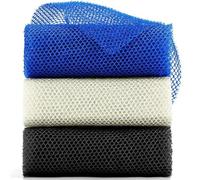 3 Pieces Bath Sponge African Net Long Net Bath Sponge Exfoliating Shower Body Scrubber Back Scrubber Skin Smoother