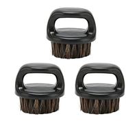 3 Pieces Beard Brush for Men Soft Bristles Anti-static Round Handle Lightweight Durable for Facial Hair Care Salon Home Travel PP Material