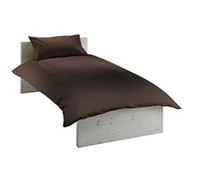 3 Pieces Bedding Set Pillowcase+Duvet Cover + Fitted Sheet for Baby Toddler to fit Cot/Cot Bed (Brown)