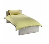 3 Pieces Bedding Set Pillowcase+Duvet Cover + Fitted Sheet for Baby Toddler to fit Cot/Cot Bed (Yellow)