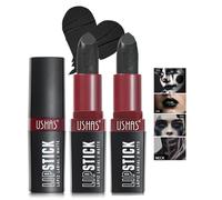 3 Pieces Black Halloween Lipstick Waterproof Durable Matte Lipstick Black Lip Gloss Black Lipstick Black Lip Gloss (3)