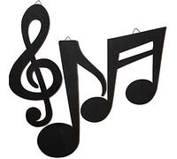 3 Pieces Black Treble Clef Wooden Wall Decor Music Notes Wall Art Note Wooden Wall Decoration Music Note Party Decorations for Home Room Bar Music Studio Christmas Birthday Party Decor