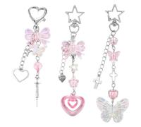 3 Pieces Butterfly Keychains, Cute Keychains, Women's Keychains, Gift Keychains, Sweet Keychains, Decorative Keychains