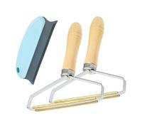 3 Pieces Carpet Scraper, Carpet Brush, Magic Lint Brush, Carpet Scraper Tool Shaver Clothes Fuzz Roller Wooden Handle Reusable For Carpets Sofas Clothing Pet Hair