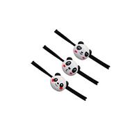 3 Pieces Cartoon Panda Shape Scrunchies for Hair Panda Shaped, A