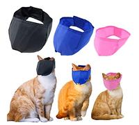 3 Pieces Cat Muzzles Breathable Mesh Muzzles Cat Grooming Restraint Bags with Muzzle Anti Bite Anti Meow for Prevent Cats from Biting Grooming and Nail Trimming(Small, Medium,Large)