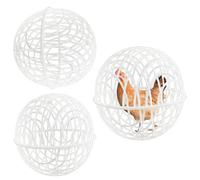3 Pieces Chicken Orb Ball Cage Pigeon Chick Coop Pet Safety Chicken Cage Ball Shaped Movable Chicken House Rabbits Walking Net Rolling Round Pet House For Rabbits Chickens Hamsters
