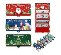 3 Pieces Christmas Money Wallets for Cash Gifts, Christmas Cash Envelope with 10 Slots, Xmas Money Holder for Gift Cards for Family, Friends, Kids, Luxury Voucher Envelopes