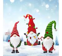 3 Pieces Christmas Yard Sign Gnomes Yard Sign Outdoor Decorative Yard Sign Xmas Yard Stake Signs for Christmas Garden Lawn Yard Decoration Home Pathway Walkway Decor