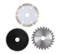 3 Pieces Circular Saw Blade, 85mm Mini HSS Diamond Carbide Blade Rotary Tool for Cutting Metal Wood