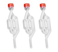 3 Pieces Clear Wine Making Equipment, Airlock, Air Lock for Brewing with Fermentation Stopper, for Brewing Beer, Wine, Making Sauerkraut and Fermenting Kimchi