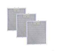 3 pieces cooker hood filter, metal, 5-layer aluminium grease filter, cooker hood, for RANGEMASTER for most brands and models of cooker hoods and kitchen extractor hoods, 300 x 250 mm (3 pieces)
