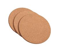 3 Pieces Cork Trivet Mats, Round Corkboard Placemats Kitchen Hot Pads For Hot Pots, Pans and Kettles, 160mm x 10mm