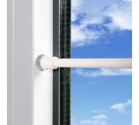 3 Pieces Curtain Rods No Drilling, Clamping Rod for Curtains, Curtain Rod Extendable Mini Tension Rod with Suction Cups and Screws, for Cupboards, Windows, Bookshelf - White (60-105 cm)