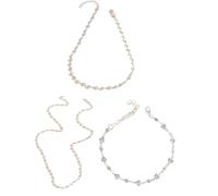 3 Pieces Delicate Heart Y Chain Necklace And Set For Ladies Holiday Body Jewelry Gifts Adjustable Length Love Themed Necklace Trio