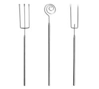 3 Pieces Dessert Forks, Stainless Steel Chocolate Forks, Candy Chocolate Gadgets, Small Kitchen Utensils, Silver Forks