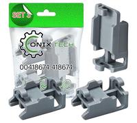 3 Pieces Dishwasher Basket Fixing Bearings with the Original Code 00418674 418674 for Bosch for Siemens for Neff 02928612 for Quelle for Privileg - Warranty 5 Years - ONIX TECH