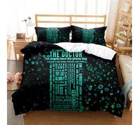 3 Pieces Doctor Who Kids Duvet Cover, Print Bedding Set with Zipper Closure,white Reversible Children Quilt Cover (135x200cm(Single),DW 02)