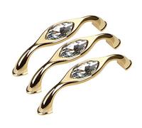 3 Pieces Drawer knobs Bedside Cabinet Diamond Crystal Kitchen Cupboard Door Handles Furniture Knobs Wardrobe Mini Chest of Drawers pulls