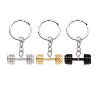 3 Pieces Dumbbell Keychain, Fun Dumbbell Pendant, Strength Training Keychain, Fitness Keychain, Gift Keychain for Fitness Enthusiasts