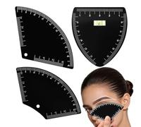 3 Pieces Eyebrow Ruler, Microblading Mapping Kit for Fast Eyebrow Design, JimKing Reusable Brow Guide Measuring Tool for Women and Men