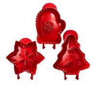 3 Pieces Fall Hand Pie Molds Pie Dough Press Mold, Reusable Baking Supplies with Lids, P-ie Dough Press Mold Tool for Kitchen Baking, Halloween Thanksgiving Fall Party