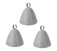 3 Pieces Felt Sauna Cap, Simple Absorbent Hair Drying Cap, Steam Sauna Cap, Unisex Absorbent Felt Sauna Cap, Steam Room Accessories