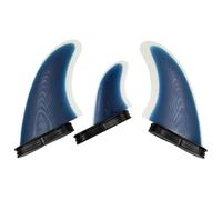 3 Pieces Fiberglass Fins With Curved Swept Shape Double Tab Base For Fin Collection Textured Surface Detail Aerodynamic Style Reliable Board Handling, color to 1, MR 3-Piece Set