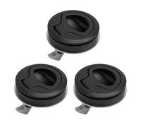 3 Pieces Flush Pull Latch Round Marine Pull Latch for Cabin Marine Yacht Deck RV