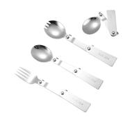 3 Pieces Foldable Cutlery, Stainless Steel Cutlery, Portable Cutlery, Kitchen Cutlery, Suitable for Home, Travel, Camping