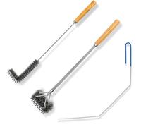3 Pieces Fryer Cleaning Tools, Stainless Steel Deep Fryer Cleaning Tools, Including Basket Fryer Brush, L-Shape Deep Fryer Cleaning Brush and Fryer Cleanout Rod, Air Fryer Cleaning Brush Tools